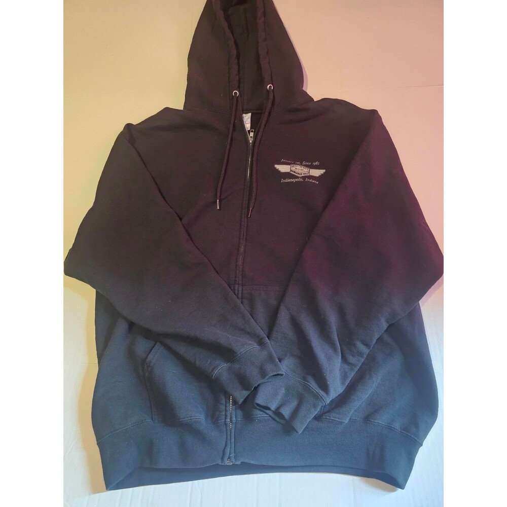 Mid-West MC Hangover Rally Hoodie Mens XL Indianapolis AMA Motorcycle Black